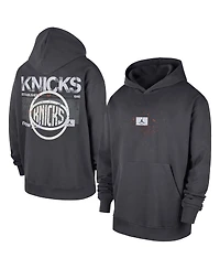 Jordan Men's Anthracite New York Knicks Statement Jumpman Flight Premiere Hoodie