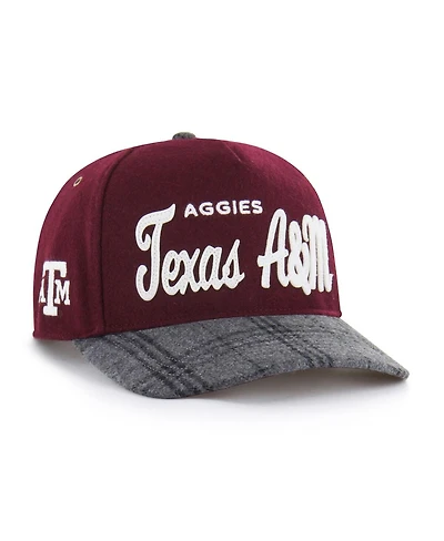'47 Brand Men's and Women's Maroon Texas A M Aggies Windowpane Plaid Collection Hitch Adjustable Hat