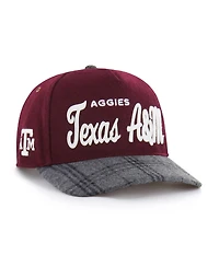 '47 Brand Men's and Women's Maroon Texas A M Aggies Windowpane Plaid Collection Hitch Adjustable Hat