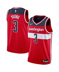 Nike Men's and Women's Trae Young Red Washington Wizards Swingman Icon Edition Jersey