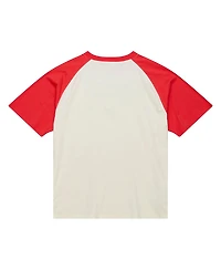 Mitchell & Ness Women's Cream Boston Red Sox Boyfriend Raglan T-Shirt