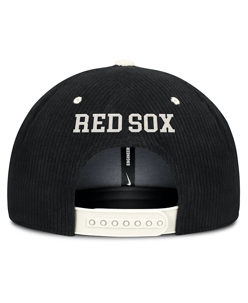 Nike Men's Black Boston Red Sox Pro Corduroy Structured Snapback Hat