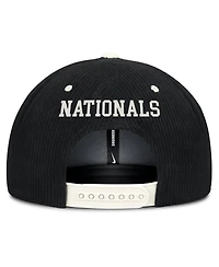 Nike Men's Black Washington Nationals Pro Corduroy Structured Snapback Hat