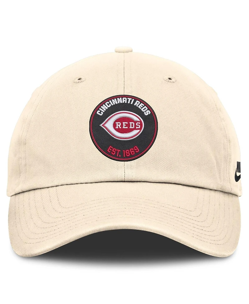 Nike Men's Natural Cincinnati Reds Cooperstown Collection Club Adjustable Hat