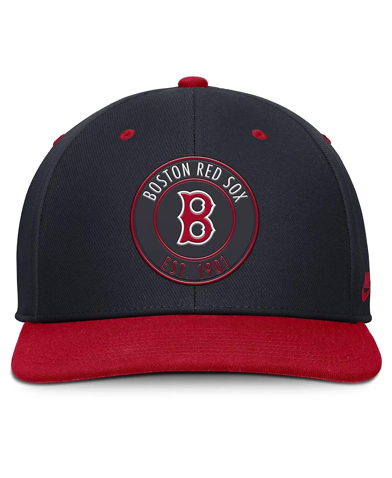 Nike Men's Navy/Red Boston Red Sox Cooperstown Collection Pro Dri-fit Snapback Hat