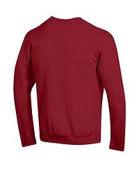 Champion Men's Crimson Indiana Hoosiers Basic Arch Fleece Pullover Sweatshirt