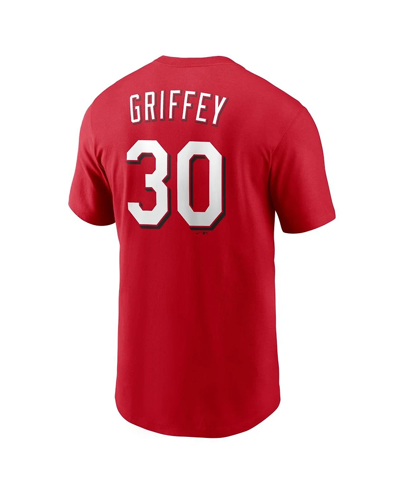 Nike Men's Ken Griffey Jr. Red Cincinnati Reds Cooperstown Collection Name Number T-Shirt
