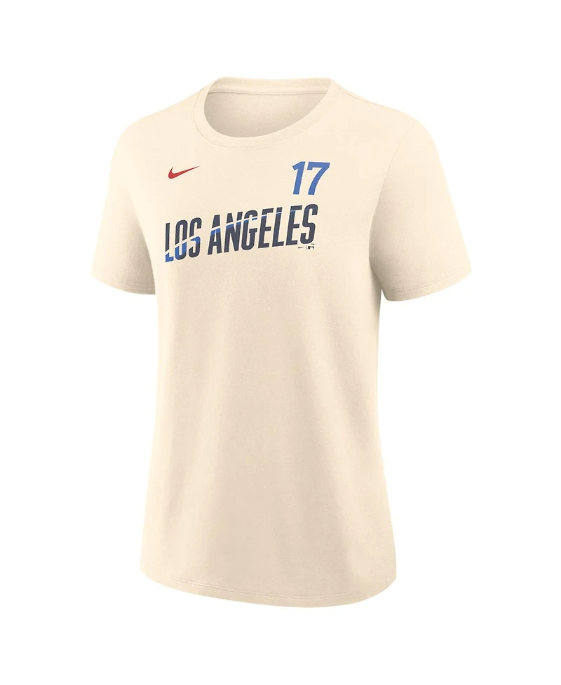 Nike Women's Shohei Ohtani Natural Los Angeles Dodgers City Connect Name Number T-Shirt