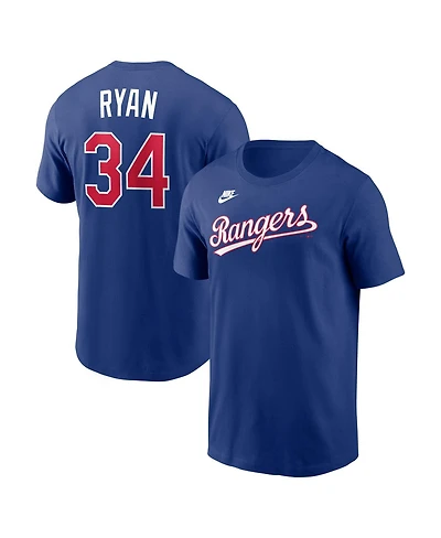 Nike Men's Nolan Ryan Royal Texas Rangers Cooperstown Collection Name Number T-Shirt