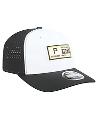 New Era Men's White/Black Pittsburgh Pirates Established Patch 9SEVENTY Adjustable Hat