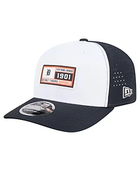 New Era Men's White/Navy Detroit Tigers Established Patch 9SEVENTY Adjustable Hat