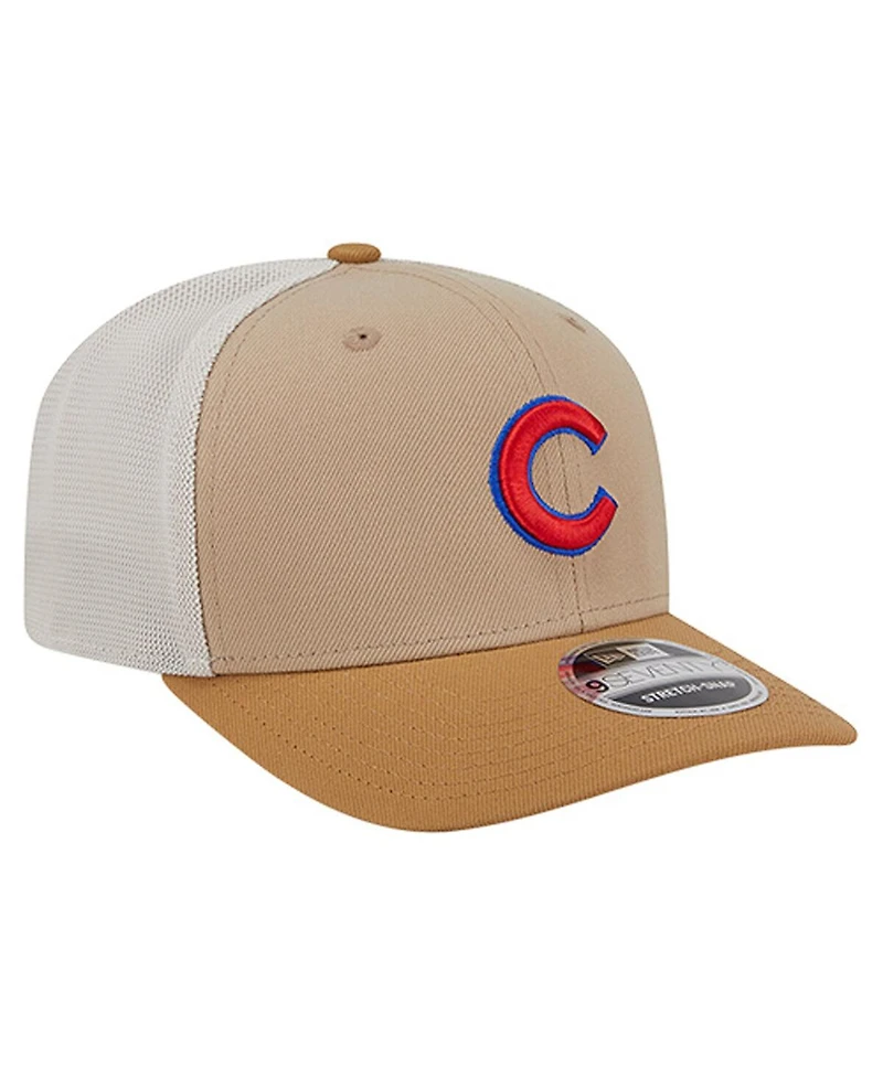 New Era Men's Stone Chicago Cubs 9SEVENTY Trucker Adjustable Hat