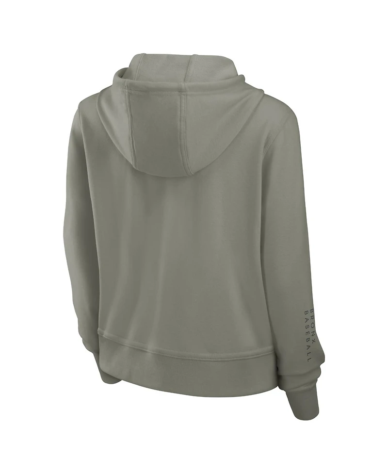 Nike Women's Olive New York Yankees One Tri-Blend Dri-fit Hoodie