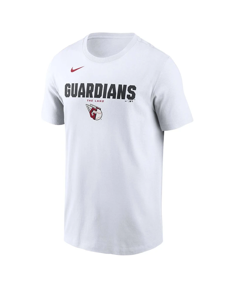Nike Men's White Cleveland Guardians Bold Team Name T-Shirt