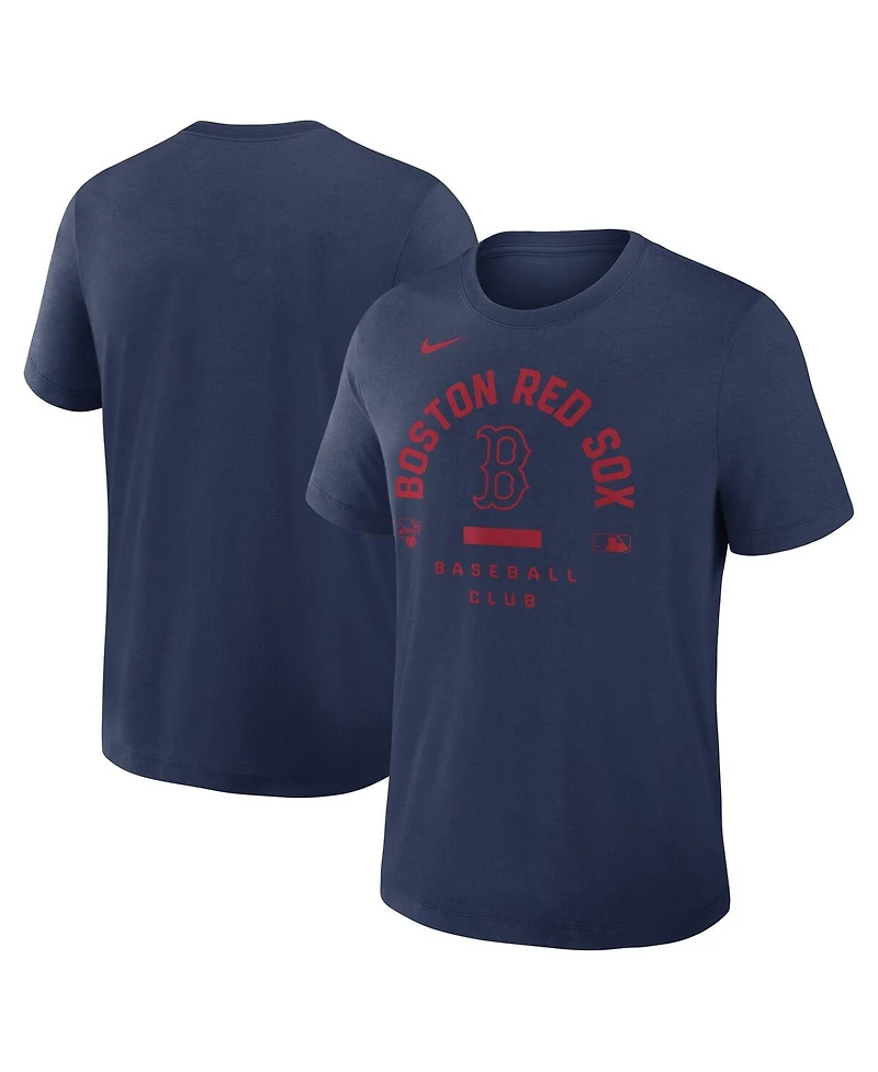 Nike Men's Navy Boston Red Sox Authentic Collection Early Work Tri-Blend Dri-fit T-Shirt