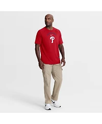 Nike Men's Red Philadelphia Phillies Authentic Collection Batting Practice Pre-Game Raglan Dri-fit T -Shirt