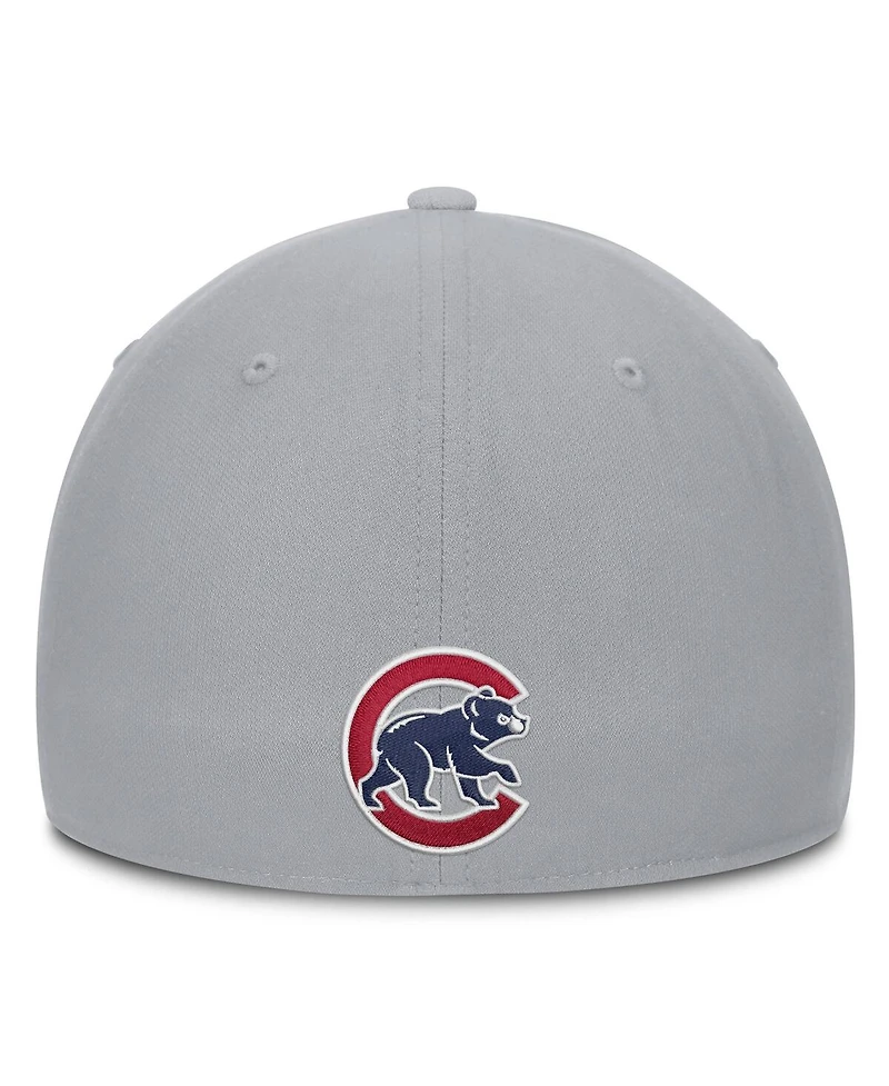 Nike Men's Gray Chicago Cubs Primetime Dri-fit Rise Bozz Flex Hat