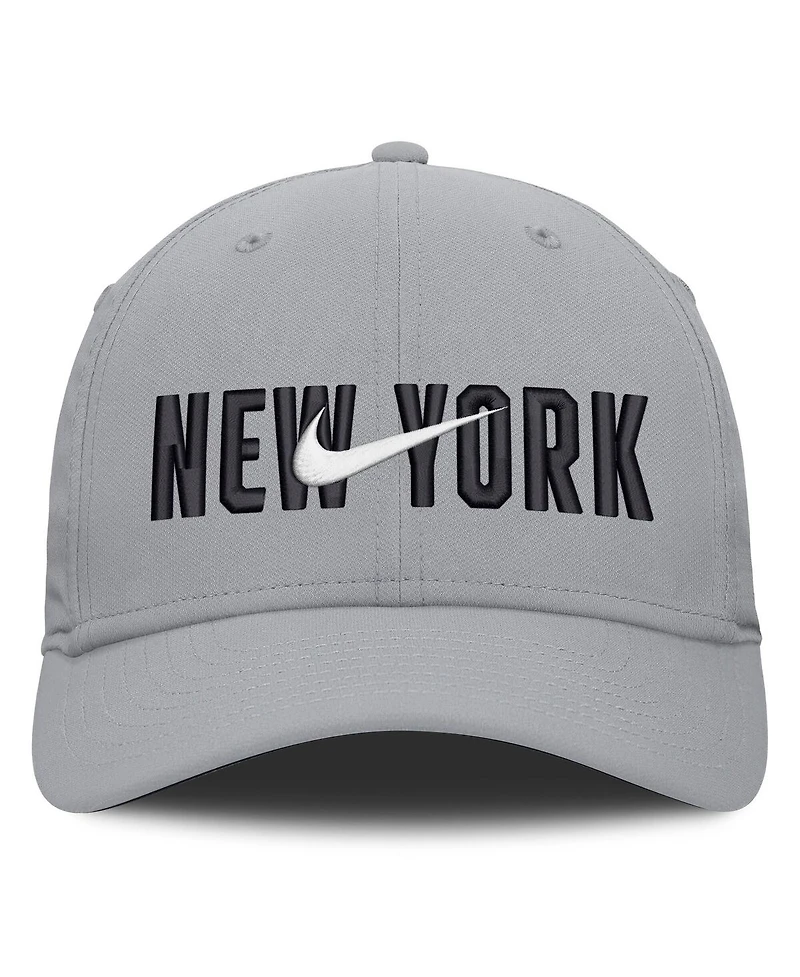 Nike Men's Gray New York Yankees Primetime Dri-fit Rise Bozz Flex Hat