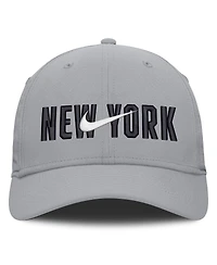Nike Men's Gray New York Yankees Primetime Dri-fit Rise Bozz Flex Hat