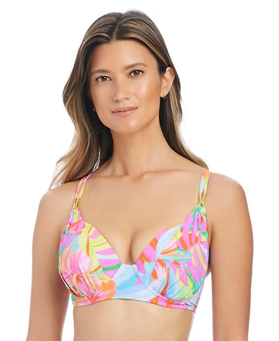 Bleu by Rod Beattie Women's Bellissimo Botanica Ring Swim Bikini Top