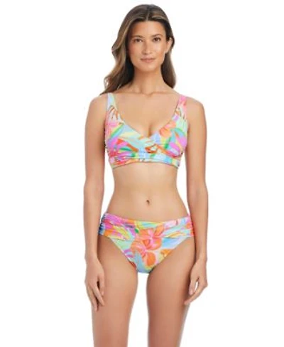 Bleu By Rod Beattie Womens Bellissimo Over The Shoulder Banded Swim Bikini Top Bottoms