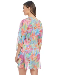 Bleu by Rod Beattie Women's Bellissimo Printed Cover-Up Swim Caftan