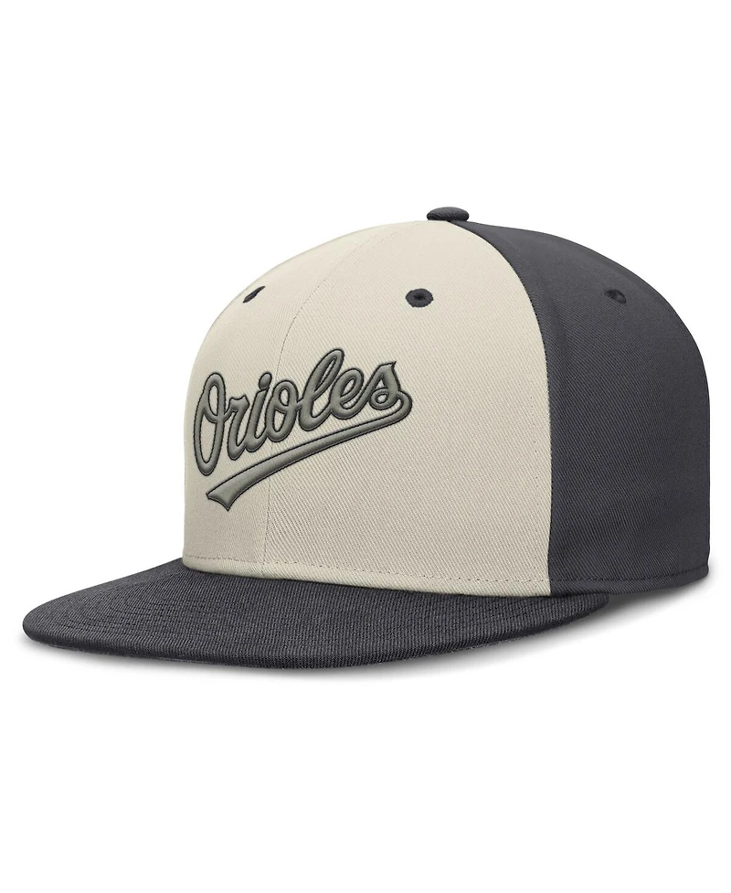 Nike Men's Cream Baltimore Orioles Dri-fit True Fitted Hat