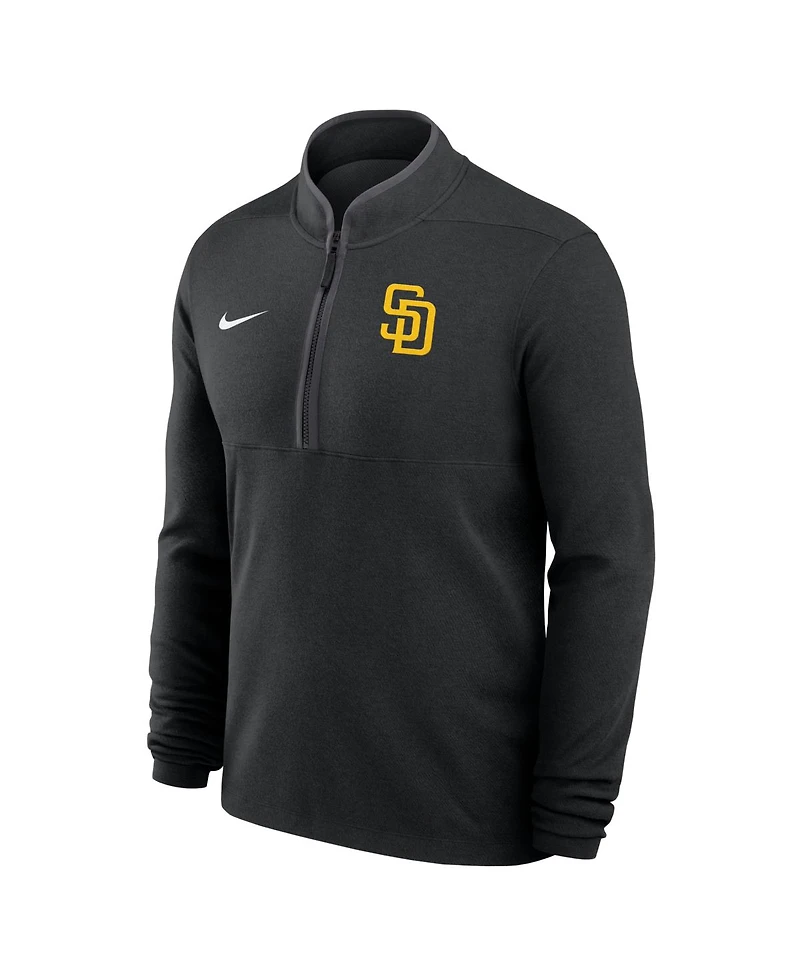 Nike Men's Black San Diego Padres Dri-fit Victory Half-Zip Pullover