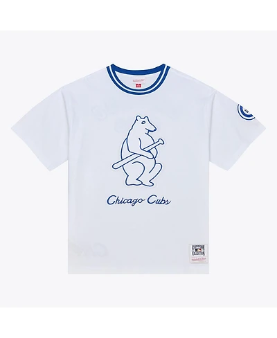 Mitchell & Ness Men's White Chicago Cubs Cooperstown Collection Arctic T-Shirt