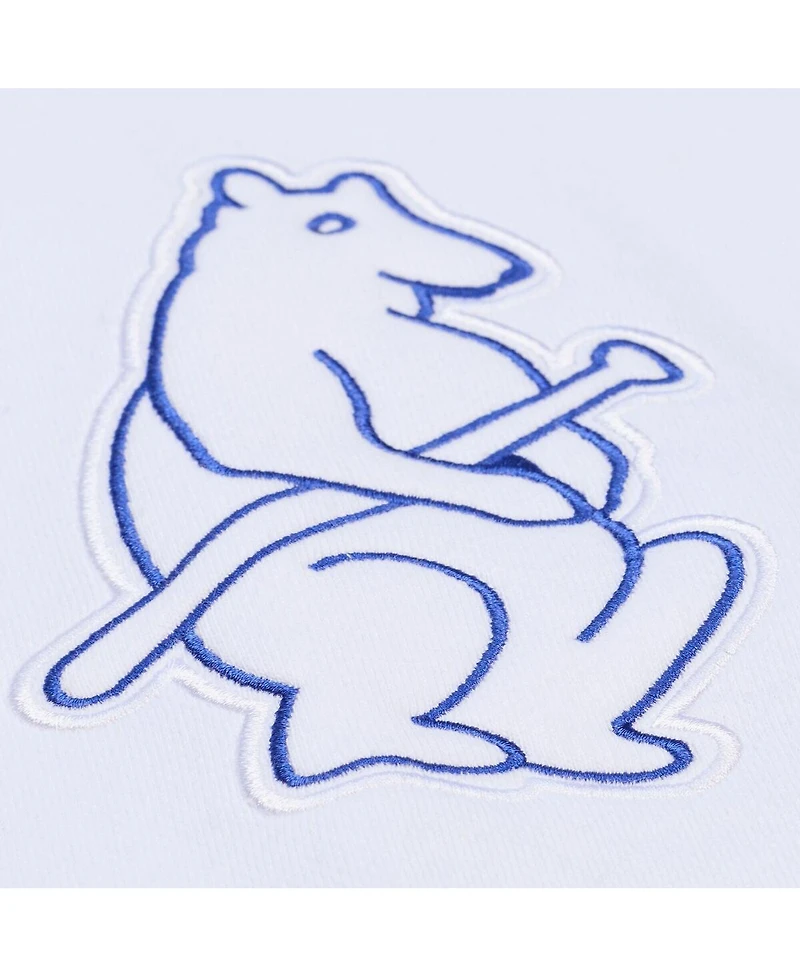 Mitchell & Ness Men's White Chicago Cubs Cooperstown Collection Fleece Hoodie