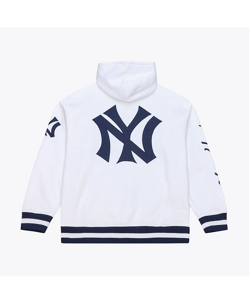 Mitchell & Ness Men's White New York Yankees Cooperstown Collection Fleece Hoodie
