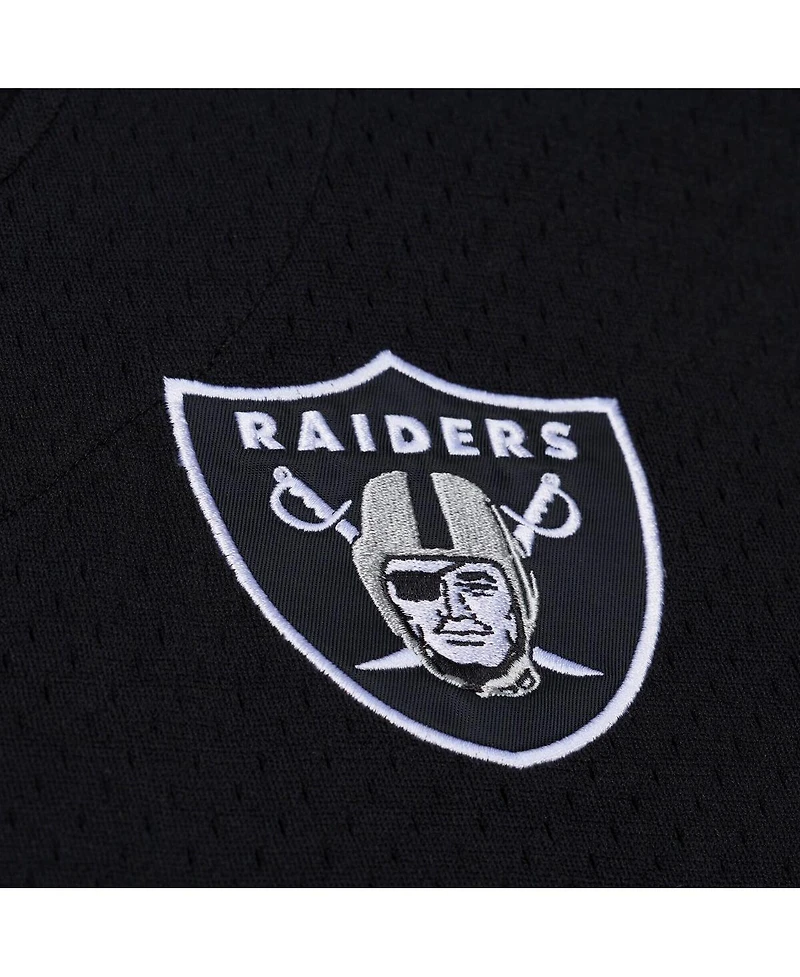 Mitchell & Ness Men's Black Las Vegas Raiders Head Coach Mesh Full-Button Fashion Jersey