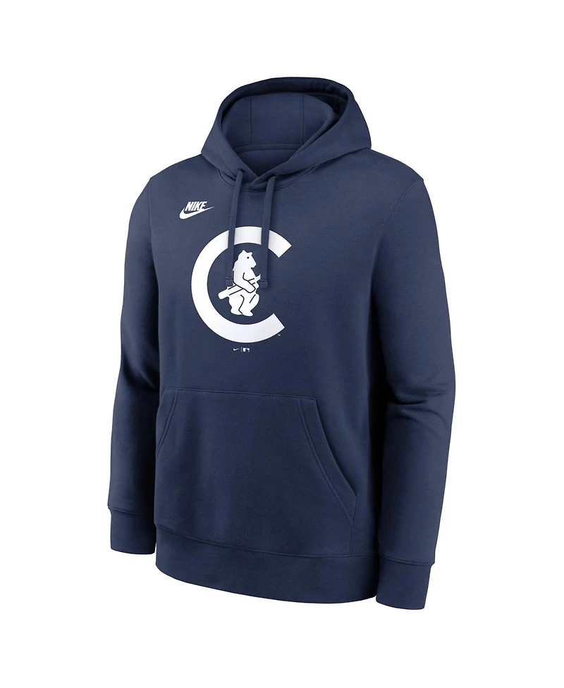 Nike Men's Navy Chicago Cubs Cooperstown Collection Logo Club Hoodie