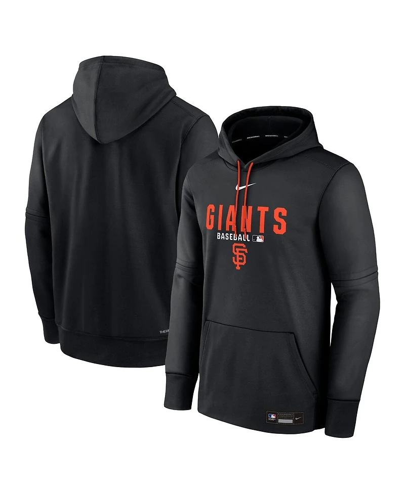 Nike Men's Black San Francisco Giants Authentic Collection Therma-fit Hoodie