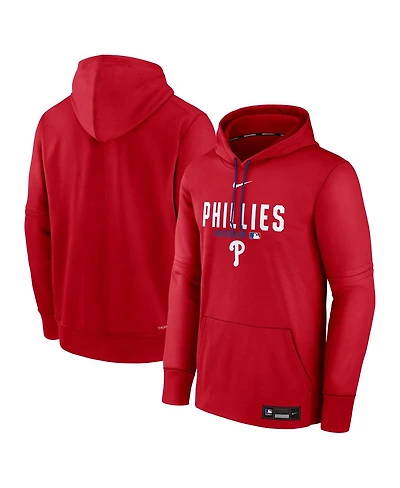 Nike Men's Red Philadelphia Phillies Authentic Collection Therma-fit Hoodie
