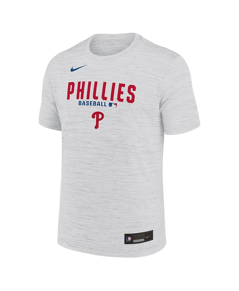 Nike Men's White Philadelphia Phillies Authentic Collection Velocity Dri-fit T-Shirt