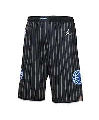 Jordan Big Boys and Girls Black Orlando Magic Authentic Statement Edition Swingman Shorts