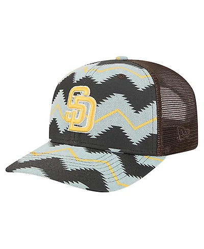 New Era Men's Denim/Brown San Diego Padres Aztec Denim 9SEVENTY Adjustable Hat