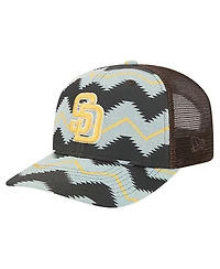 New Era Men's Denim/Brown San Diego Padres Aztec Denim 9SEVENTY Adjustable Hat