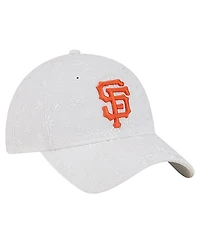 New Era Women's White San Francisco Giants Floral Mesh 9TWENTY Adjustable Hat
