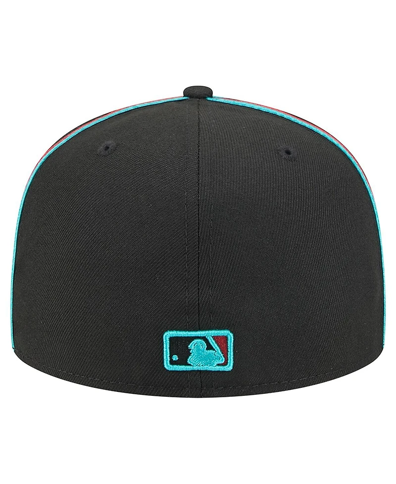 New Era Men's Black Arizona Diamondbacks Soutache 59FIFTY Fitted Hat