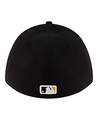 New Era Men's Black Pittsburgh Pirates Player Replica 39THIRTY M-Crown Flex Hat