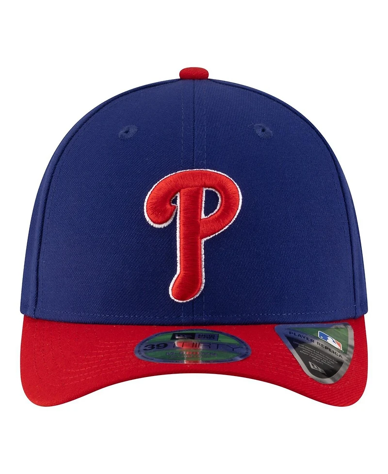 New Era Men's Royal Philadelphia Phillies Player Replica 39THIRTY M-Crown Flex Hat