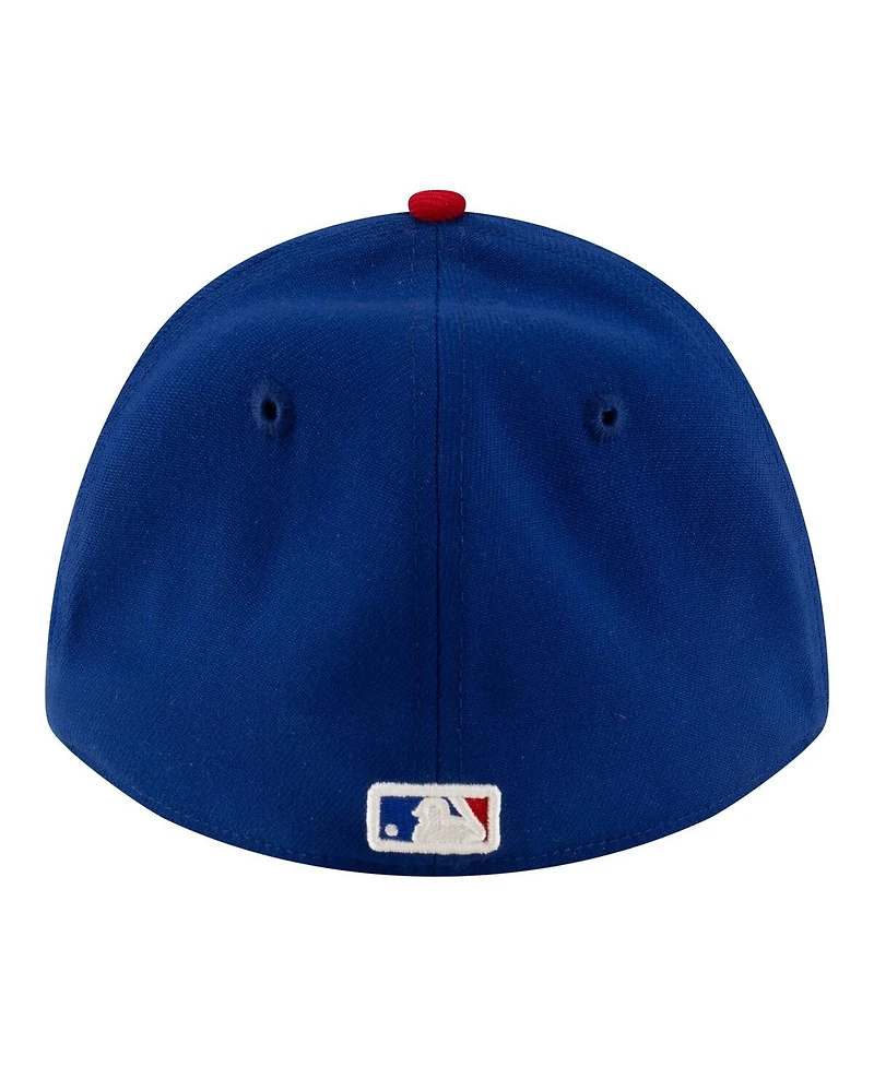 New Era Men's White/Royal Chicago Cubs Player Replica 39THIRTY M-Crown Flex Hat