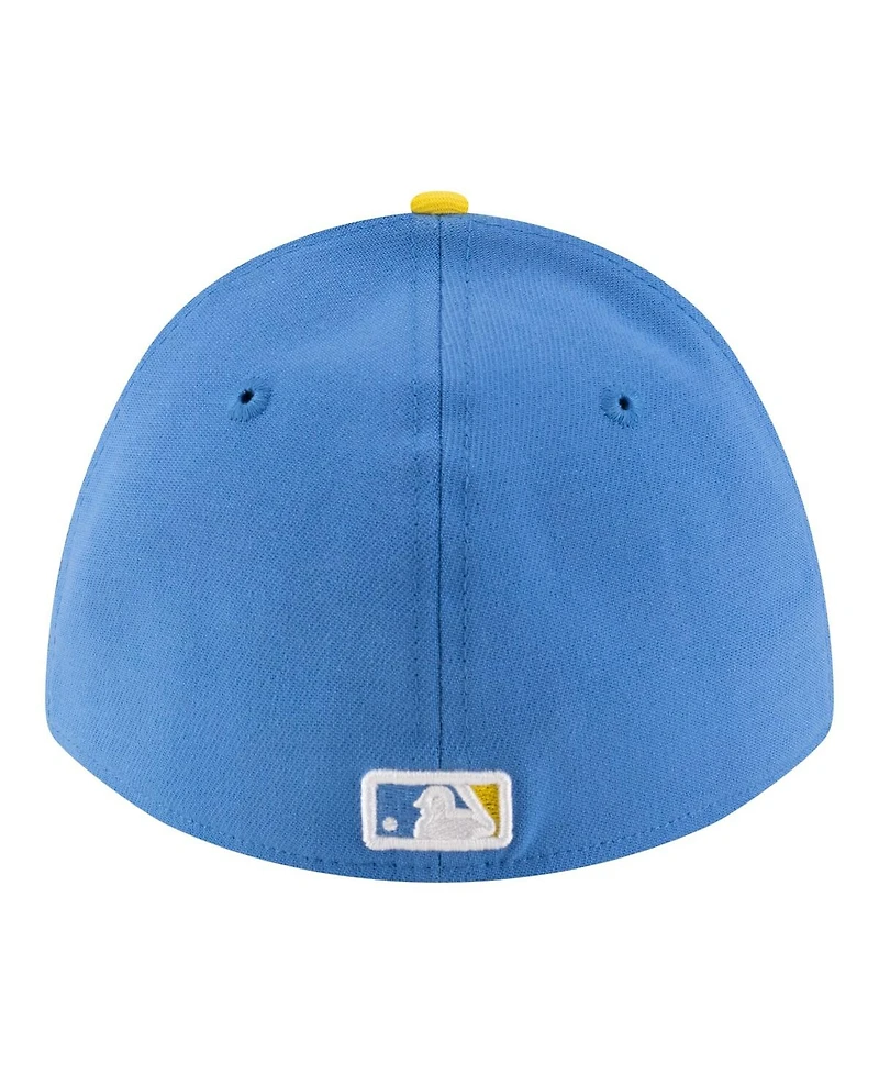 New Era Men's Light Blue Boston Red Sox Player Replica 39THIRTY M-Crown Flex Hat