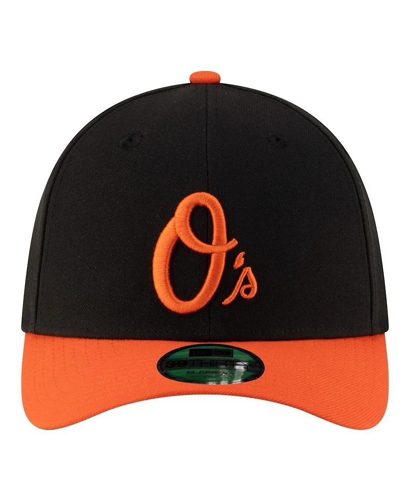 New Era Men's Black Baltimore Orioles Alternate Player Replica 39THIRTY M-Crown Flex Hat