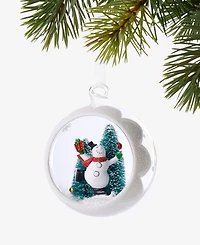 Holiday Lane Christmas Cheer Snowman Half-Ball Ornament, Macy's Exclusive