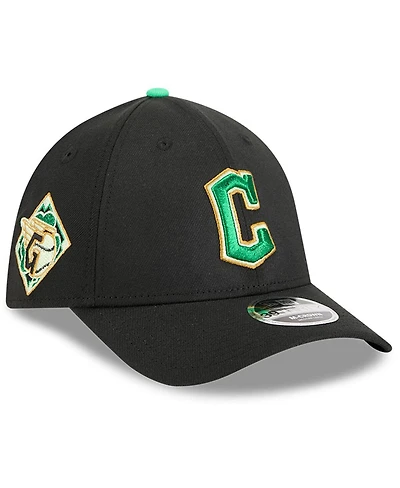 New Era Men's Black Cleveland Guardians 2026 St. Patrick's Day 39THIRTY Flex Hat