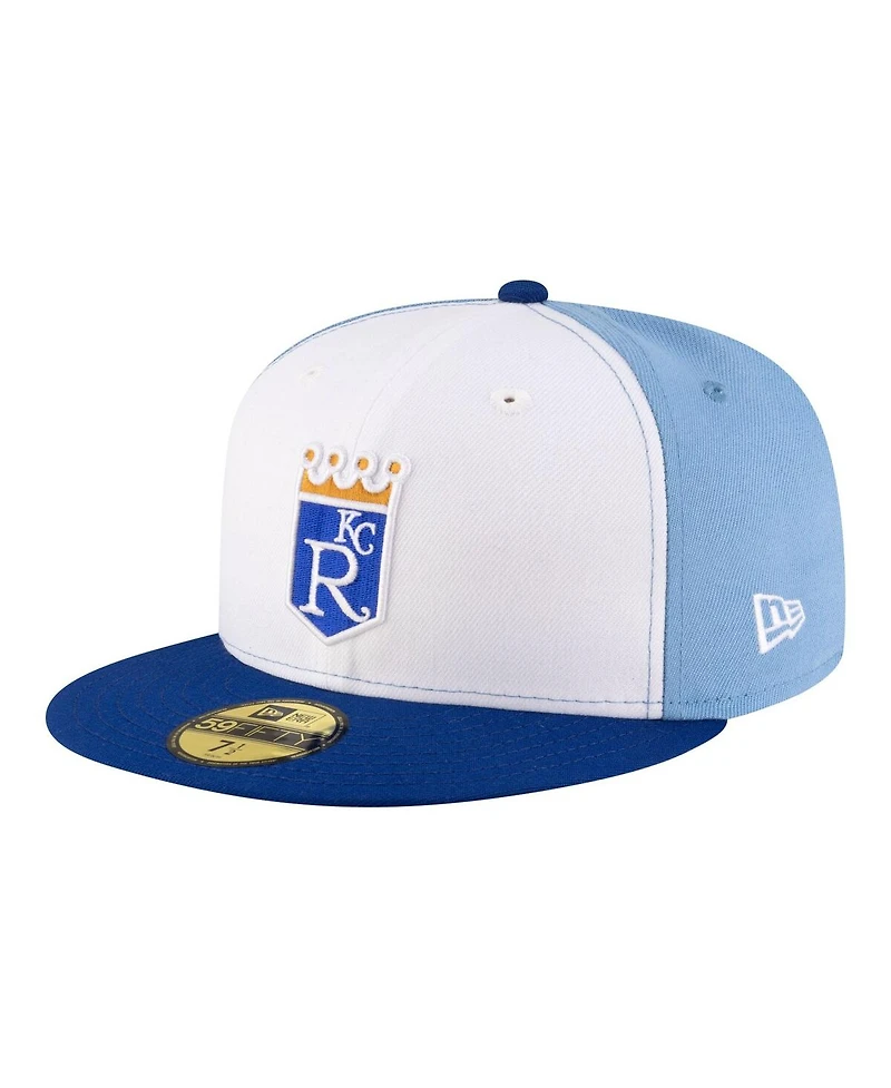 New Era Men's White/Light Blue Kansas City Royals Authentic Collection On-Field 59FIFTY Fitted Hat