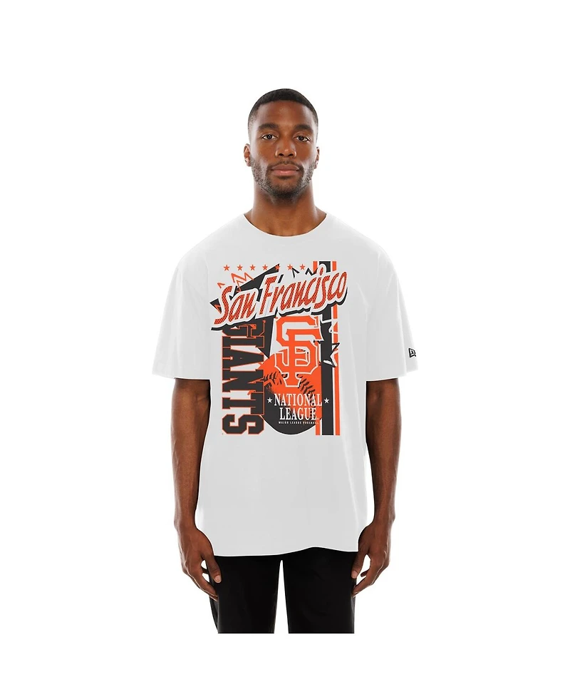 New Era Men's White San Francisco Giants Big Graphic Domestic T-Shirt